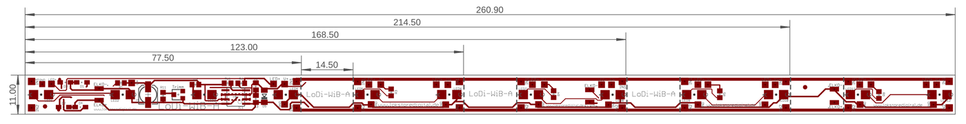 LoDi-WiB-A v2 — The length of the LoDi-WiB-A v2
