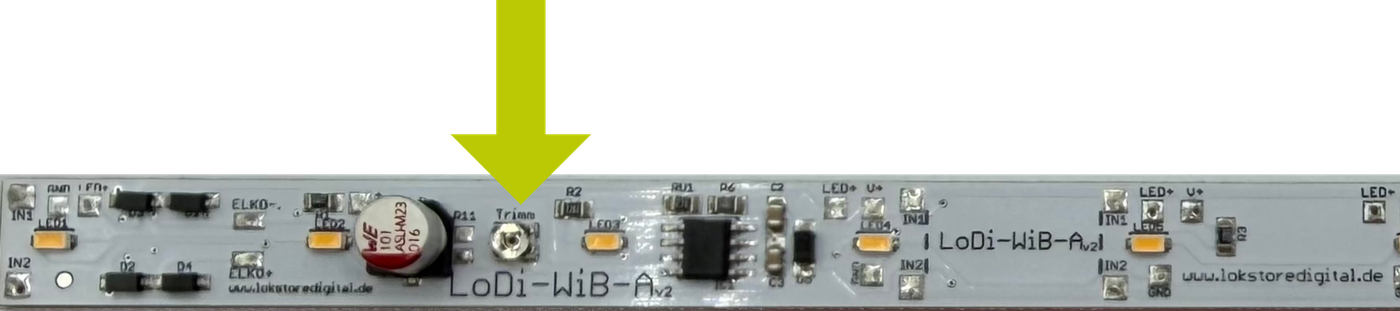 LoDi-WiB-A v2 — Setting the brightness on the LoDi-WiB-A v2