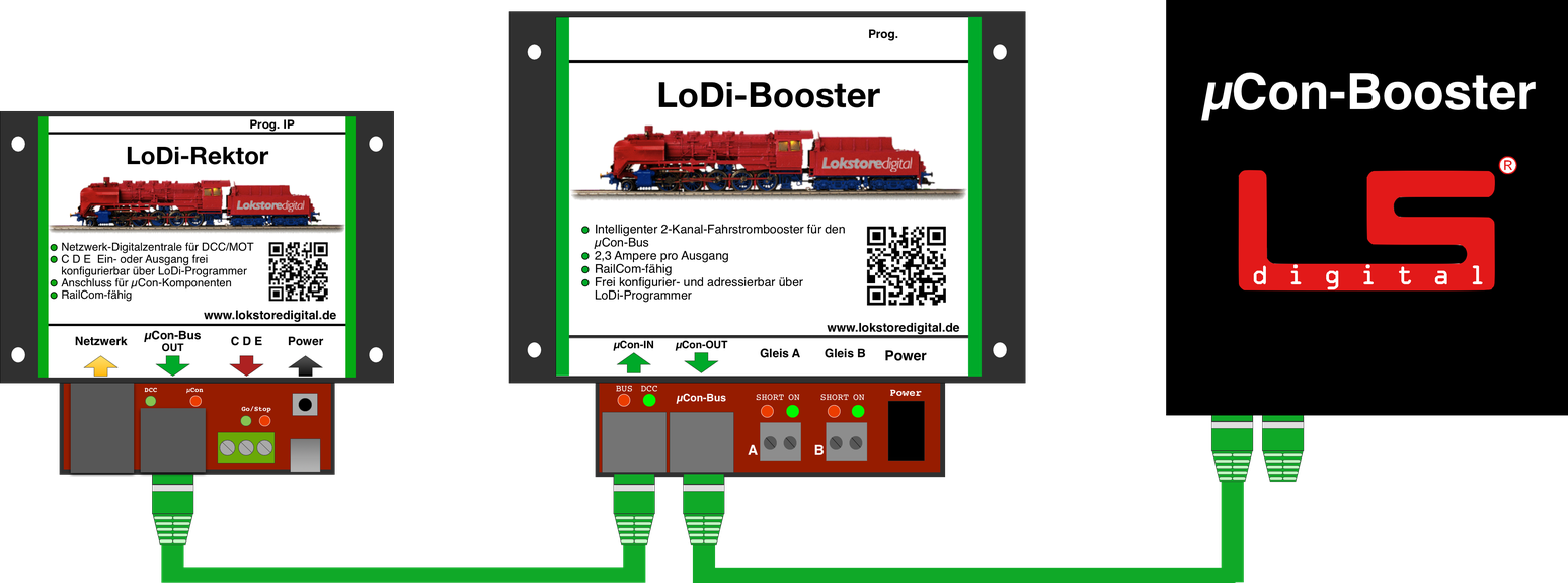 LoDi-Booster — Connecting old µCon system components