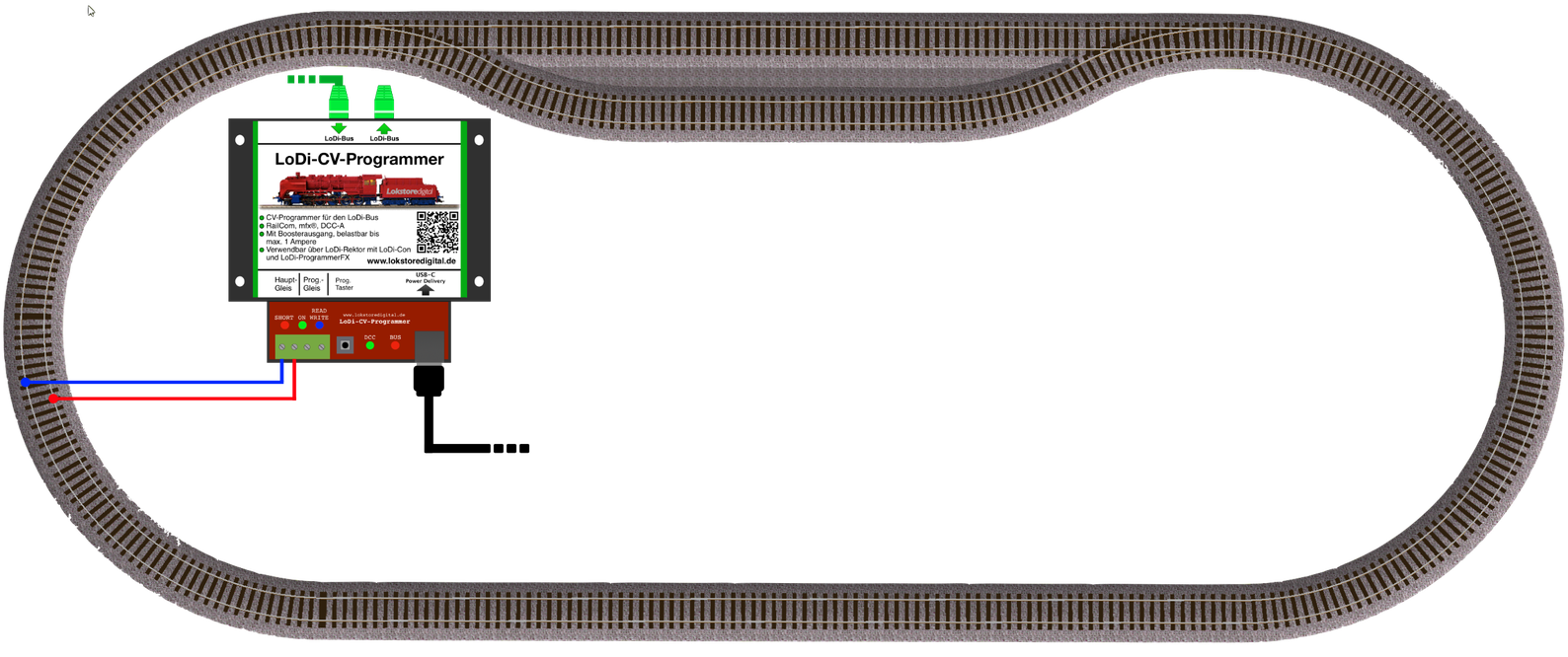 LoDi-CV-Programmer — Connecting to the track
