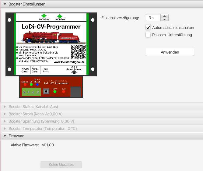 LoDi-CV-Programmer — Setting up the LoDi-CV-Programmer in the LoDi-ProgrammerFX