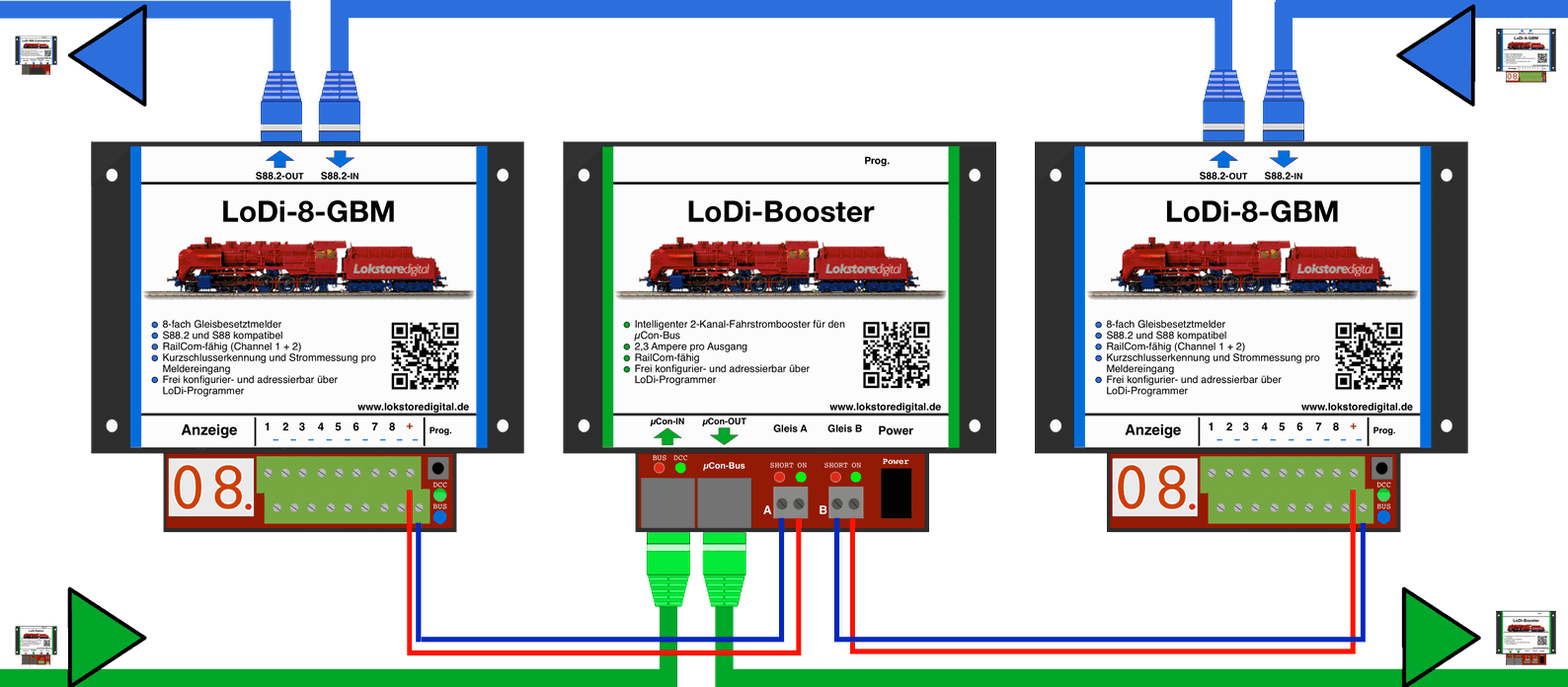 LoDi-8-GBM v2 — Connecting booster voltage to the LoDi-8-GBM v2