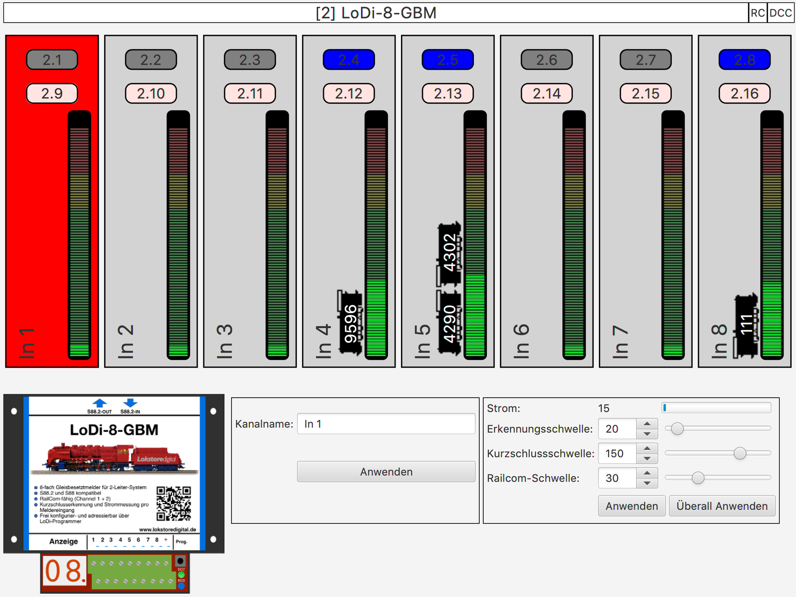 LoDi-8-GBM v2 — Setting up the LoDi-8-GBM v2 in the LoDi-Programmer