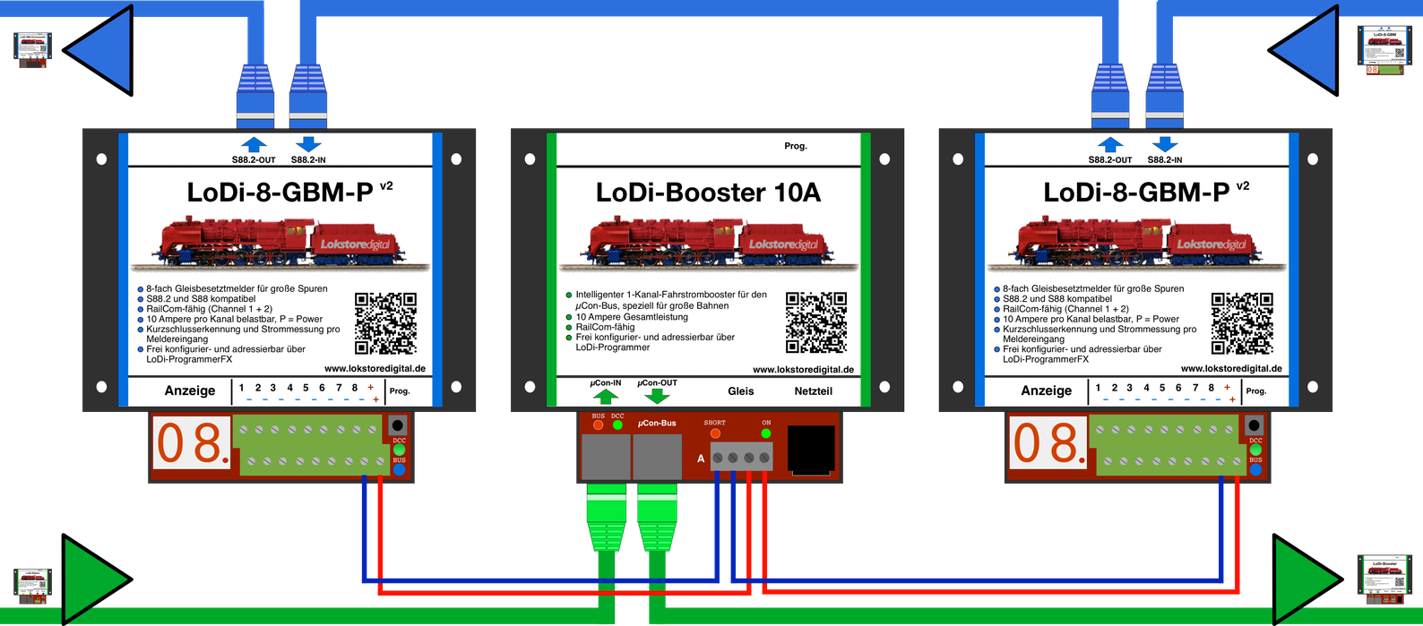 LoDi-8-GBM-P v2 — Connecting booster voltage to the LoDi-8-GBM-P v2