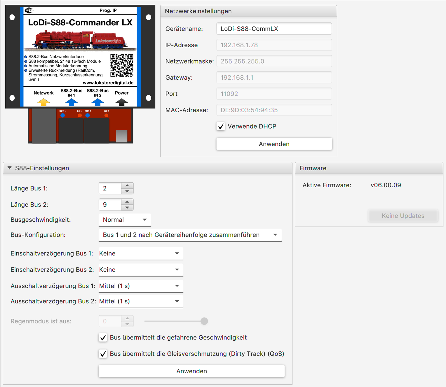 LoDi-S88-Commander LX — Setting up the LoDi-S88-Commander LX in the LoDi-ProgrammerFX