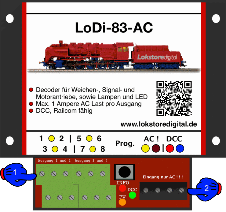 LoDi-83-AC — The LoDi-83-AC and its connections