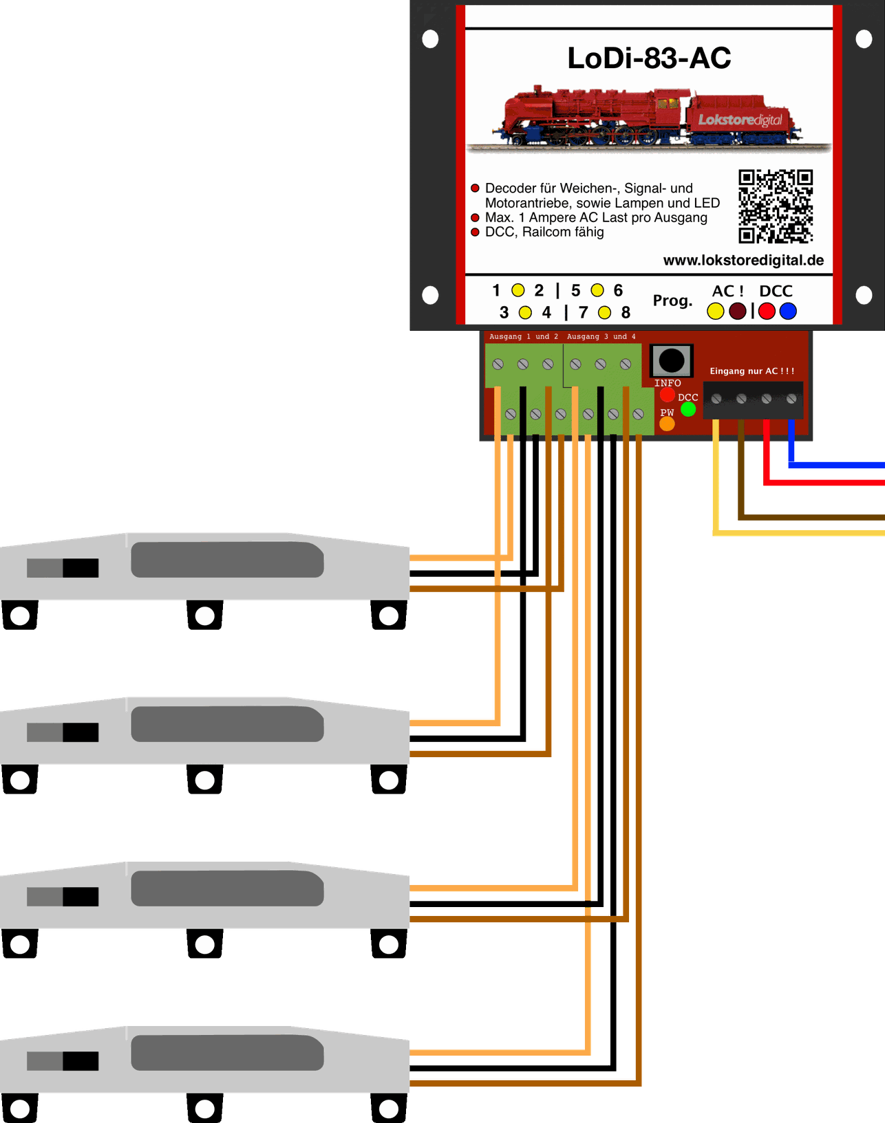 LoDi-83-AC — Connecting the LoDi-83-AC to the loads