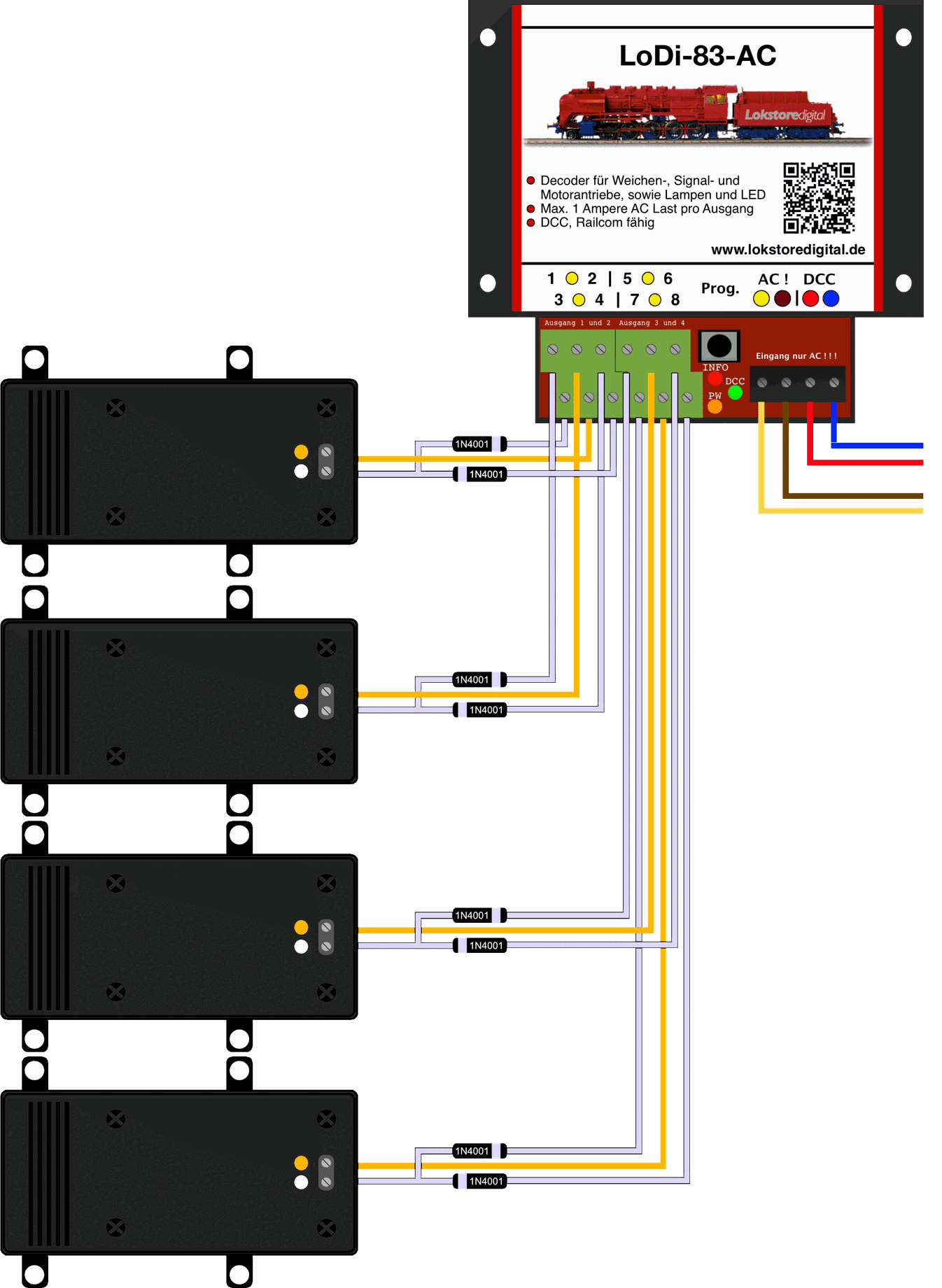 LoDi-83-AC — Connecting the LoDi-83-AC to the loads