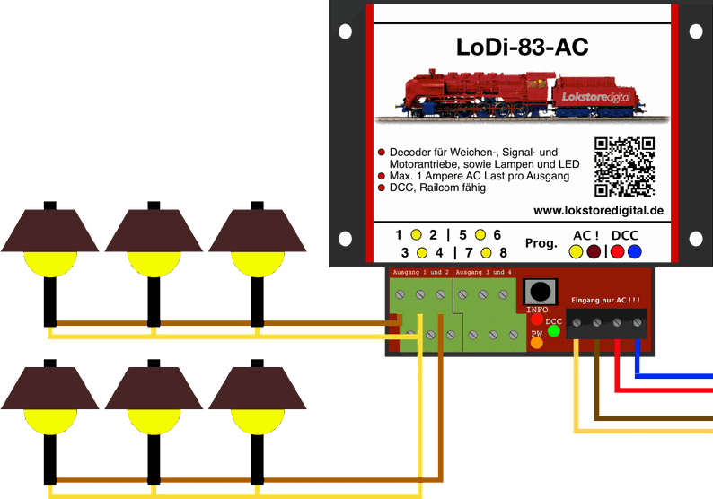 LoDi-83-AC — Setting up different loads on the LoDi-83-AC