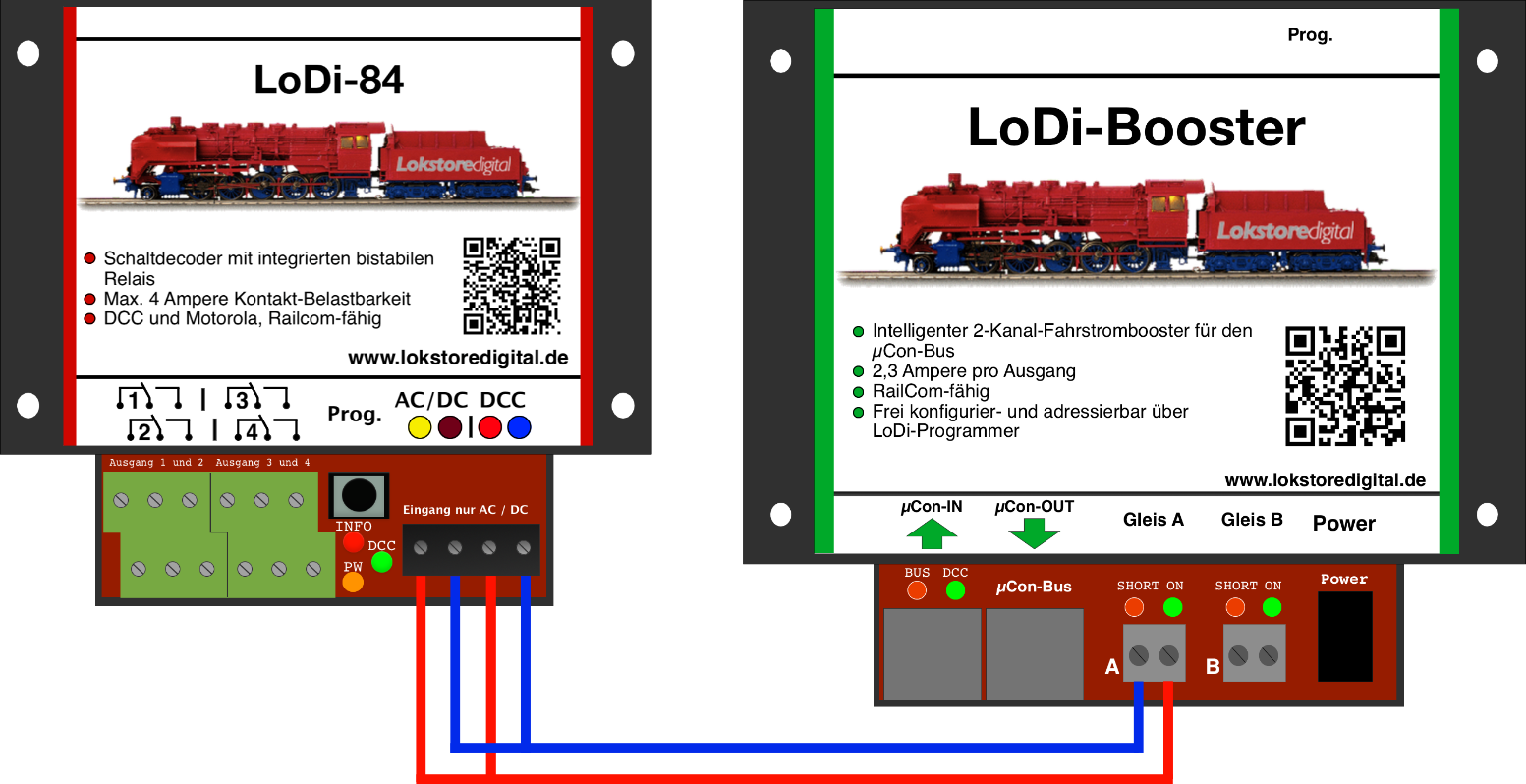 LoDi-84 — Connecting a model railway transformer and DCC