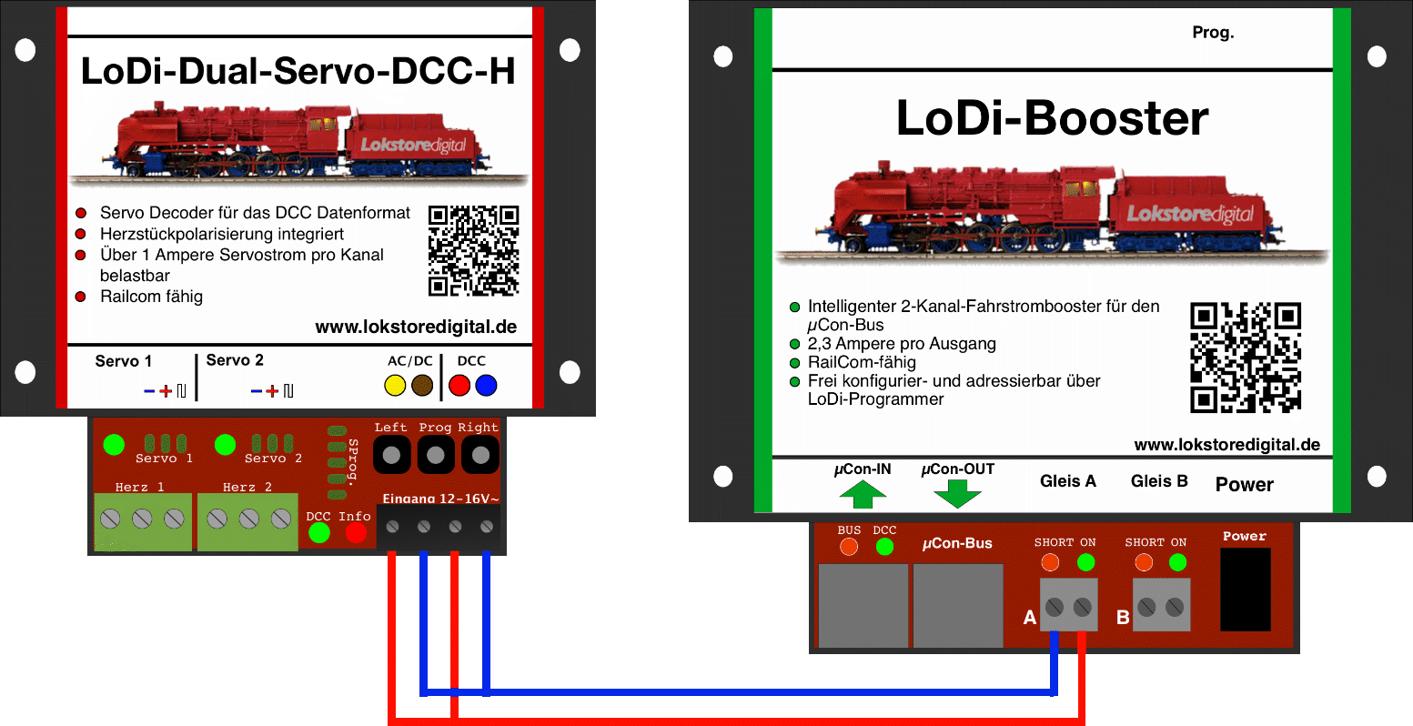LoDi-Dual-Servo-DCC — Connecting a transformer and DCC