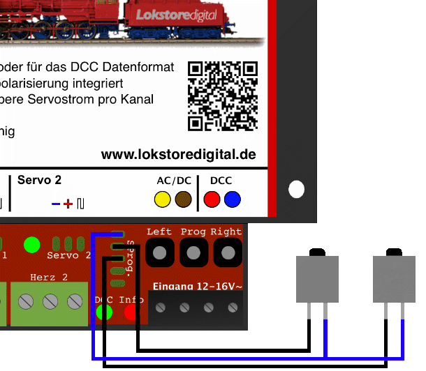 LoDi-Dual-Servo-DCC-H — Stand-alone version