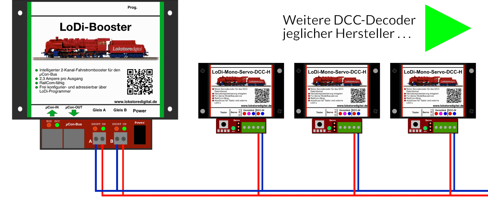 LoDi-Mono-Servo-DCC — Connecting to DCC