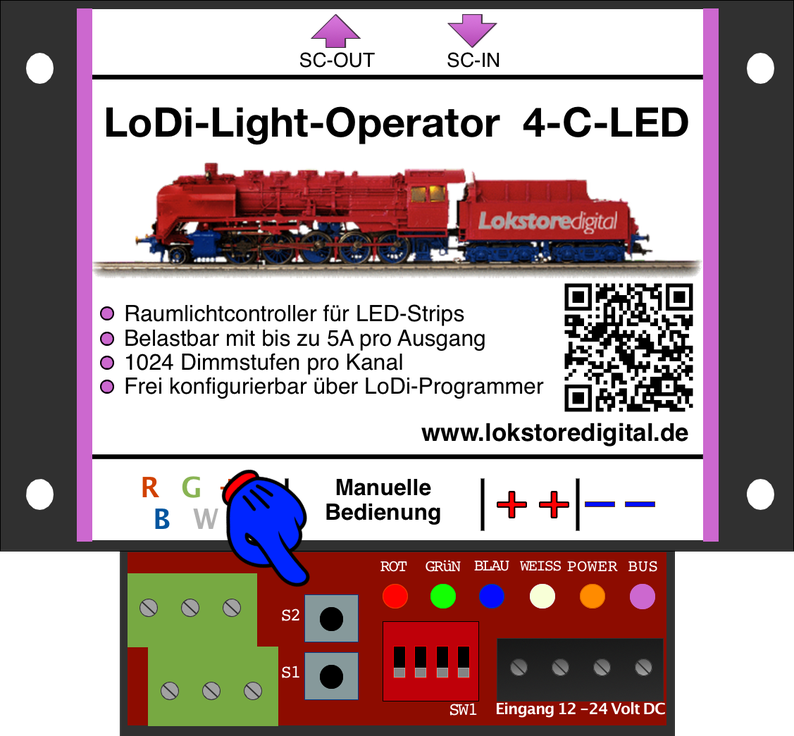 LoDi-Light-Operator 4-C-LED — Manual operation