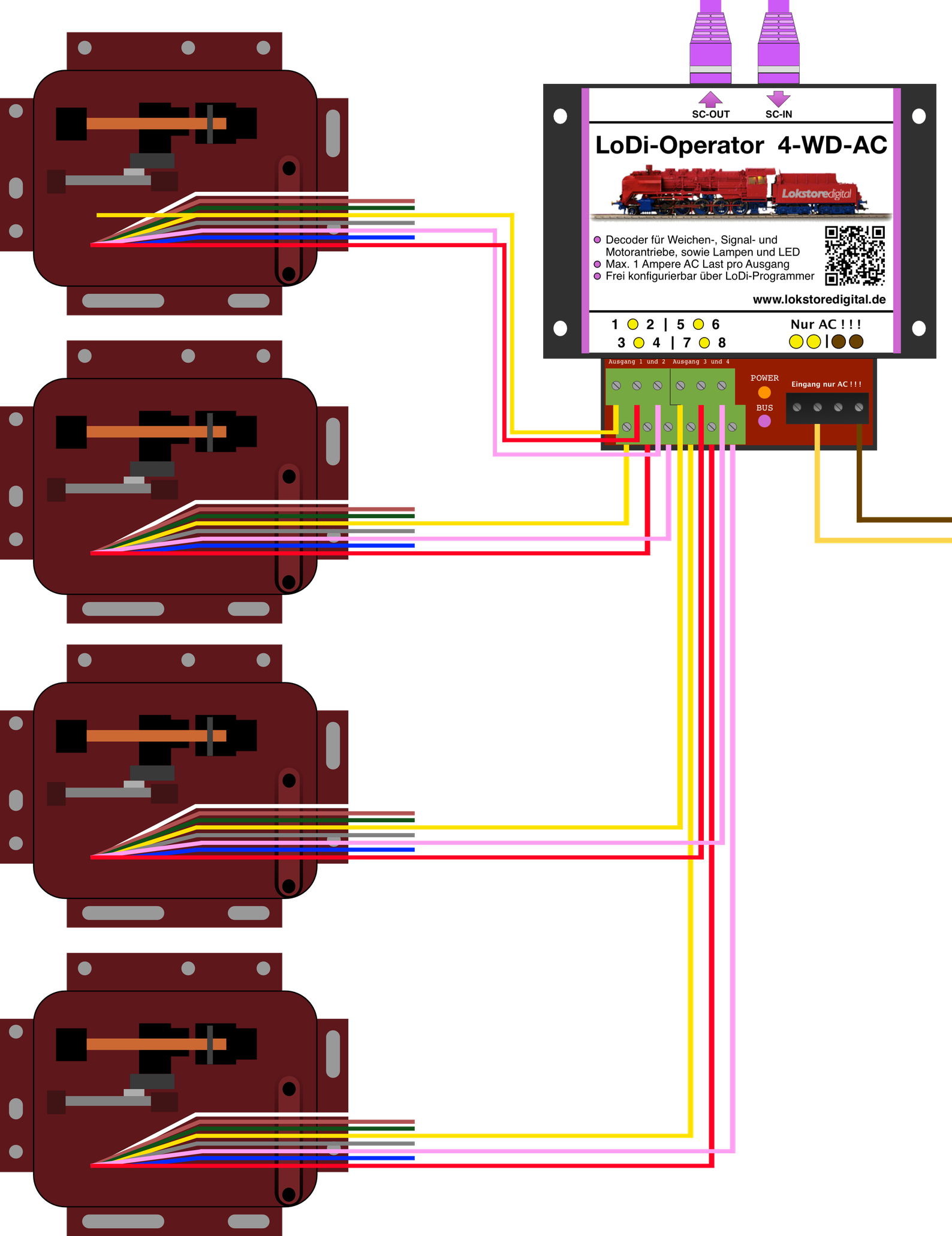 LoDi-Operator 4-WD-AC — The LoDi-Operator 4-WD-AC works perfectly for motor turnouts too