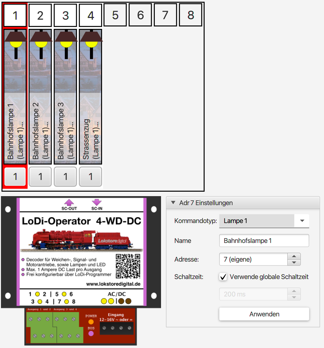 LoDi-Operator 4-WD-DC — Connecting the LoDi-Operator 4-WD-DC to other loads