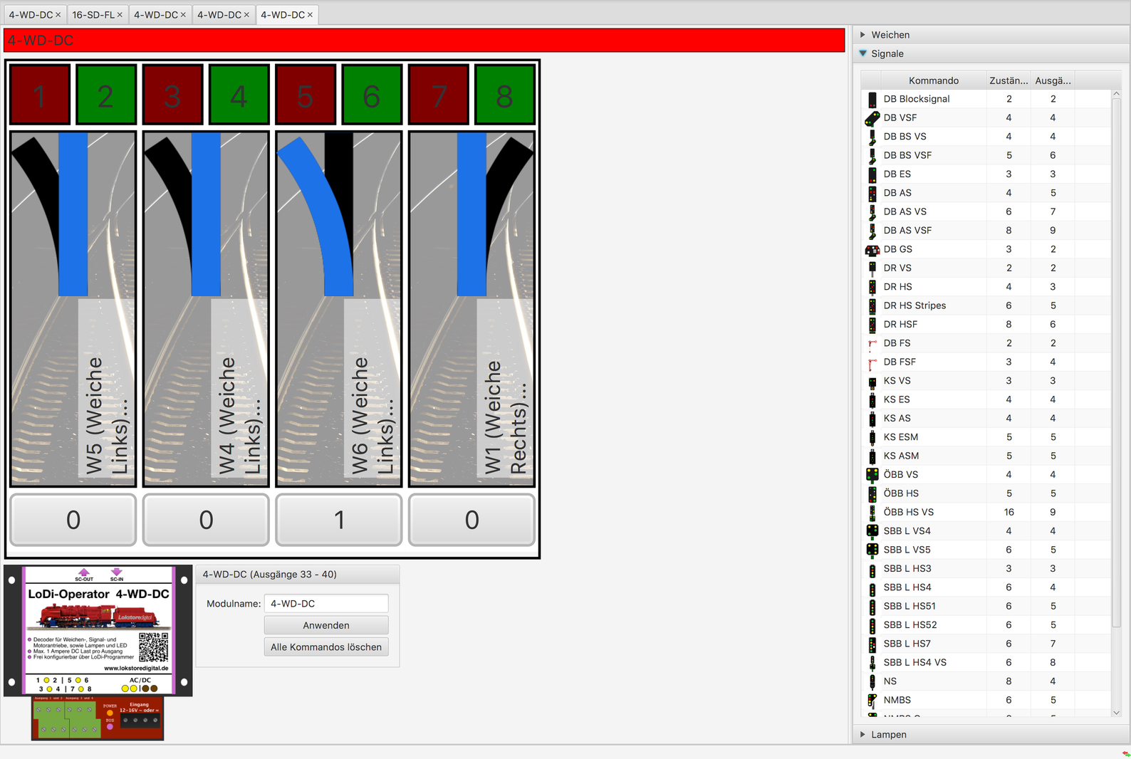 LoDi-Operator 4-WD-DC — Setting up the LoDi-Operator 4-WD-DC in the LoDi-Programmer