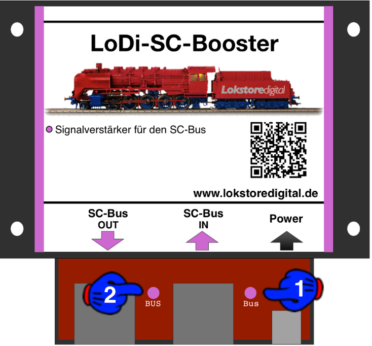LoDi-SC-Booster — LEDs on the LoDi-SC-Booster