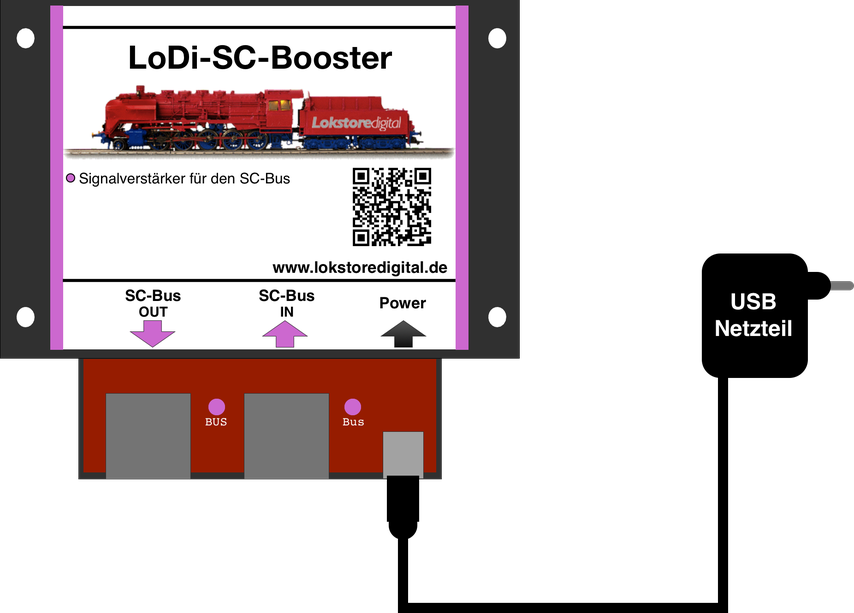 LoDi-SC-Booster — Connecting the power supply