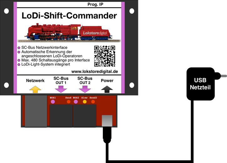 LoDi-Shift-Commander — Connecting power
