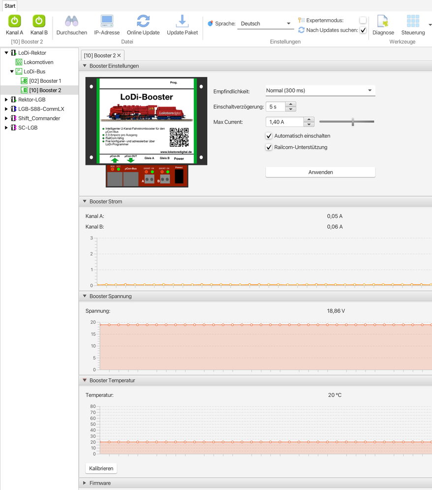 LoDi-Booster — Settings and firmware update