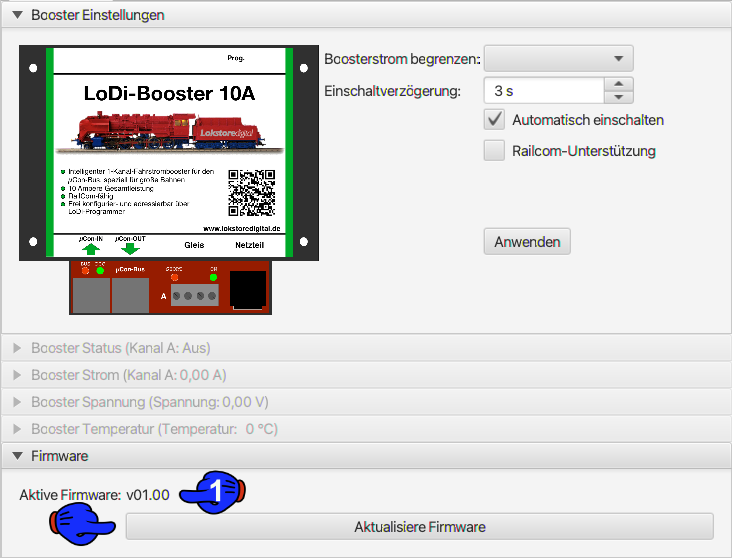LoDi-Booster 10A (+) — Updating the LoDi-Booster 10A(+) firmware