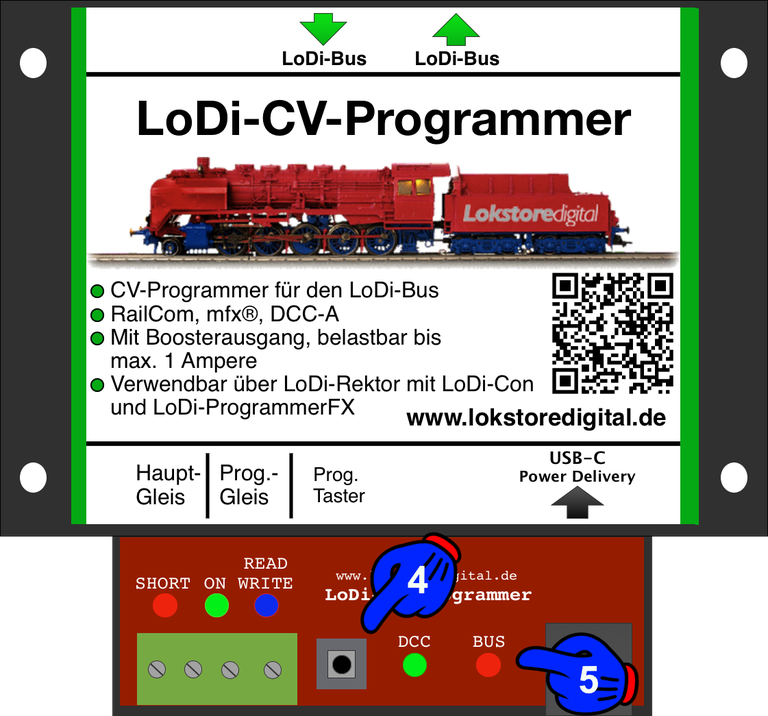 LoDi-CV-Programmer — Changing the LoDi-CV-Programmer's address
