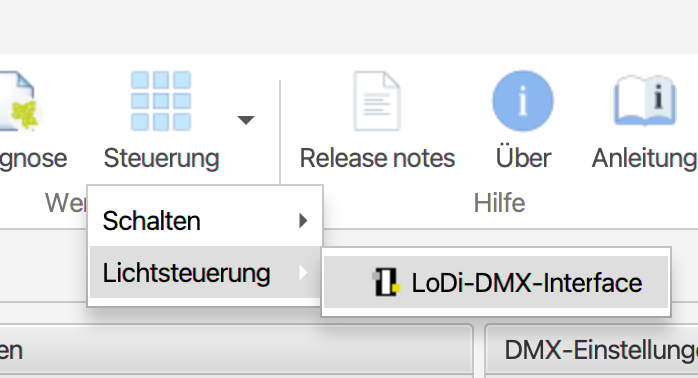LoDi-DMX-Interface — Controlling DMX channels
