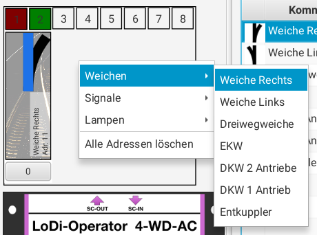 LoDi operators — Creating commands