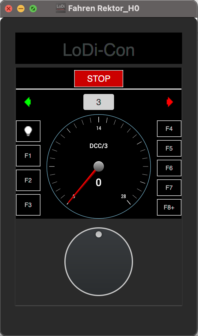 LoDi-Rektor — Driving, switching, CV programming