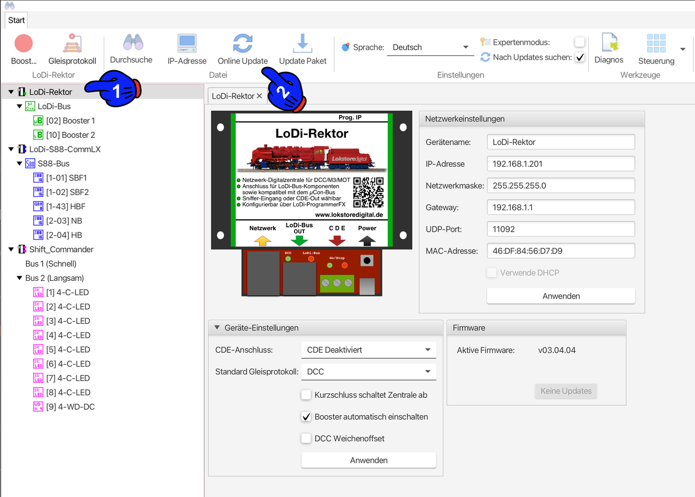 LoDi-Rektor — Firmware update