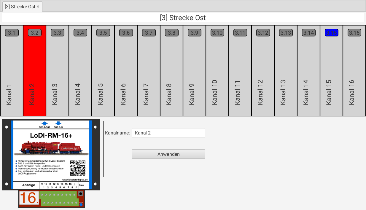 LoDi-RM-16+ v2 — Setting up in the LoDi-ProgrammerFX